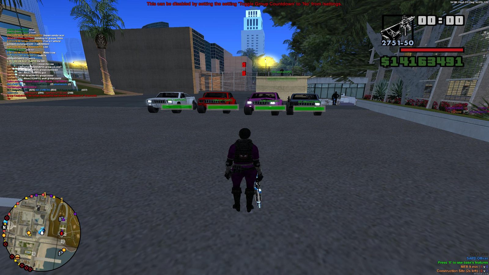 SAPD units lined up outside the department base before a patrol